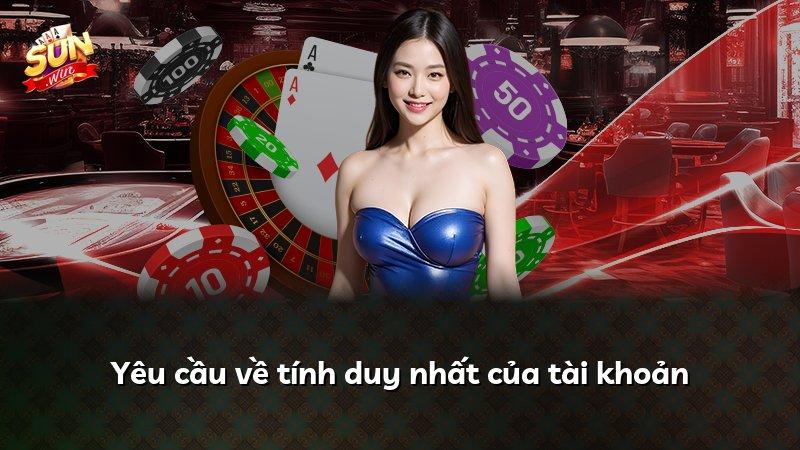 Yêu cầu về tính duy nhất của tài khoản